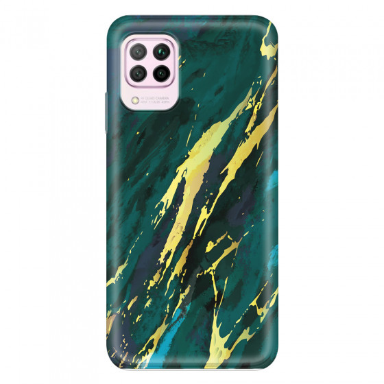 HUAWEI - P40 Lite - Soft Clear Case - Marble Emerald Green
