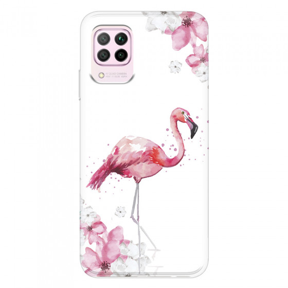 HUAWEI - P40 Lite - Soft Clear Case - Pink Tropes