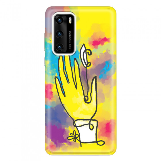 HUAWEI - P40 - Soft Clear Case - Abstract Hand Paint