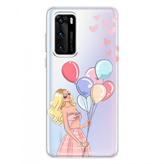 HUAWEI - P40 - Soft Clear Case - Balloon Party