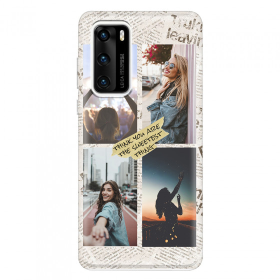 HUAWEI - P40 - Soft Clear Case - Newspaper Vibes Phone Case