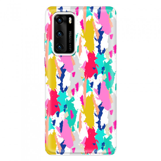 HUAWEI - P40 - Soft Clear Case - Paint Strokes