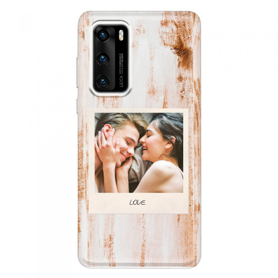 HUAWEI - P40 - Soft Clear Case - Wooden Polaroid