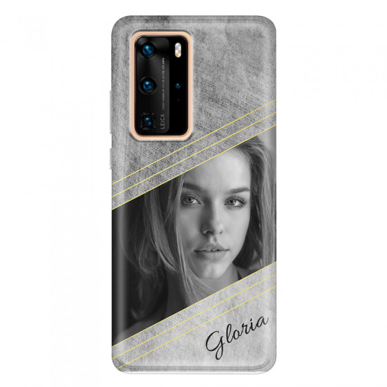 HUAWEI - P40 Pro - Soft Clear Case - Geometry Love Photo