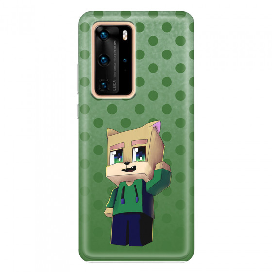 HUAWEI - P40 Pro - Soft Clear Case - Green Fox Player