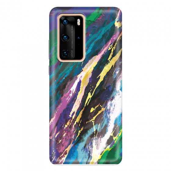 HUAWEI - P40 Pro - Soft Clear Case - Marble Emerald Pearl