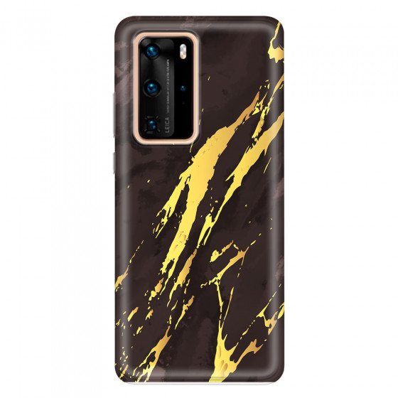 HUAWEI - P40 Pro - Soft Clear Case - Marble Royal Black