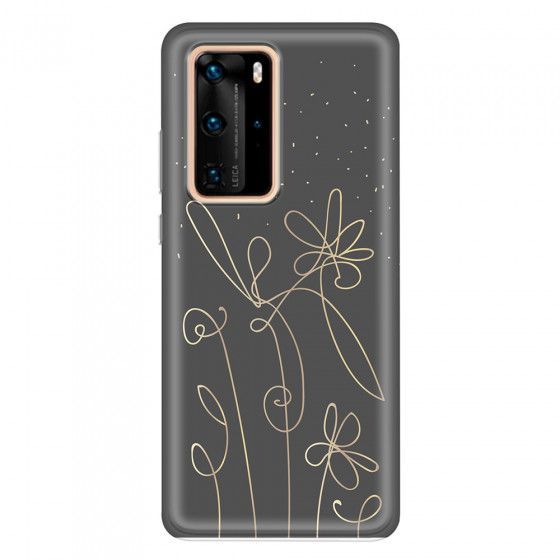 HUAWEI - P40 Pro - Soft Clear Case - Midnight Flowers