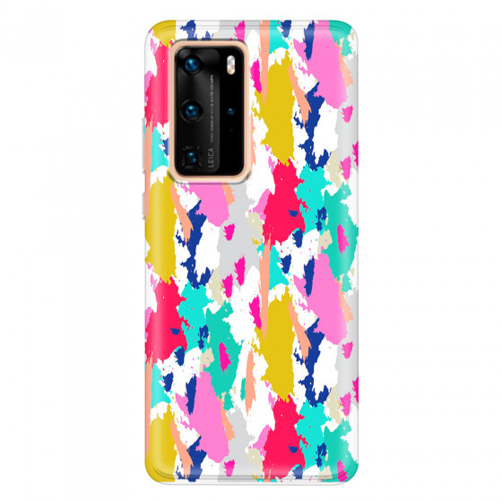 HUAWEI - P40 Pro - Soft Clear Case - Paint Strokes