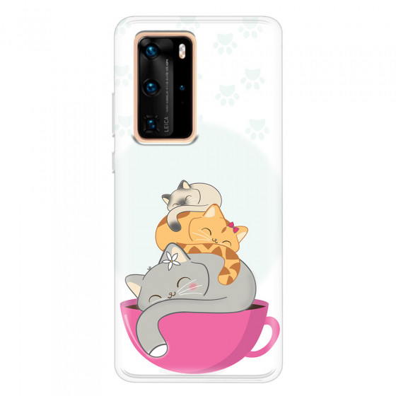HUAWEI - P40 Pro - Soft Clear Case - Sleep Tight Kitty