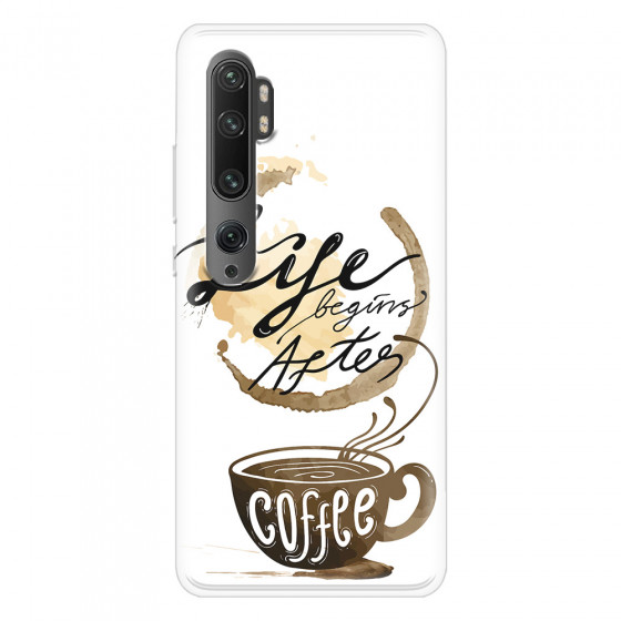 XIAOMI - Mi Note 10 / 10 Pro - Soft Clear Case - Life begins after coffee