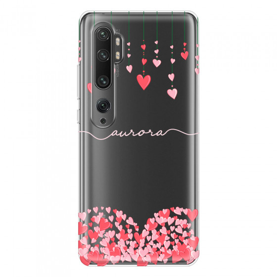 XIAOMI - Mi Note 10 / 10 Pro - Soft Clear Case - Love Hearts Strings Pink