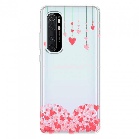 XIAOMI - Mi Note 10 Lite - Soft Clear Case - Love Hearts Strings Pink