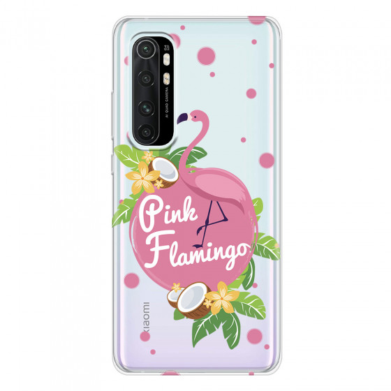 XIAOMI - Mi Note 10 Lite - Soft Clear Case - Pink Flamingo