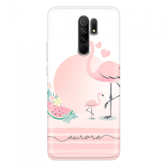 XIAOMI - Redmi 9 - Soft Clear Case - Flamingo Vibes Handwritten