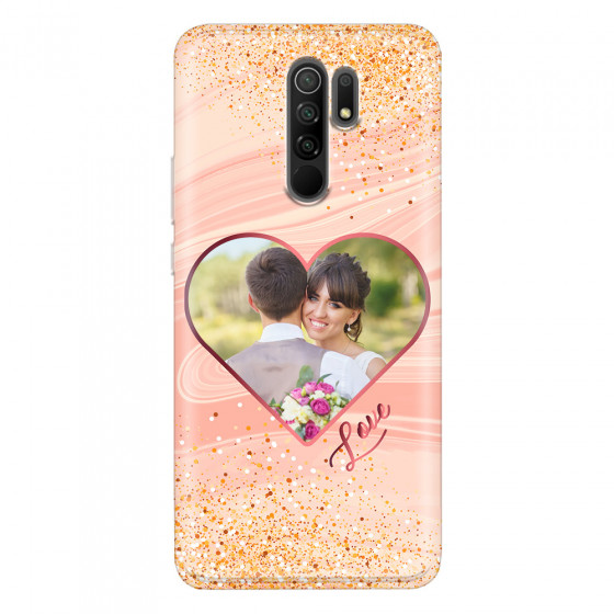 XIAOMI - Redmi 9 - Soft Clear Case - Glitter Love Heart Photo