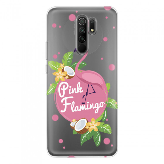 XIAOMI - Redmi 9 - Soft Clear Case - Pink Flamingo