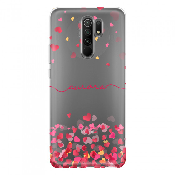 XIAOMI - Redmi 9 - Soft Clear Case - Scattered Hearts