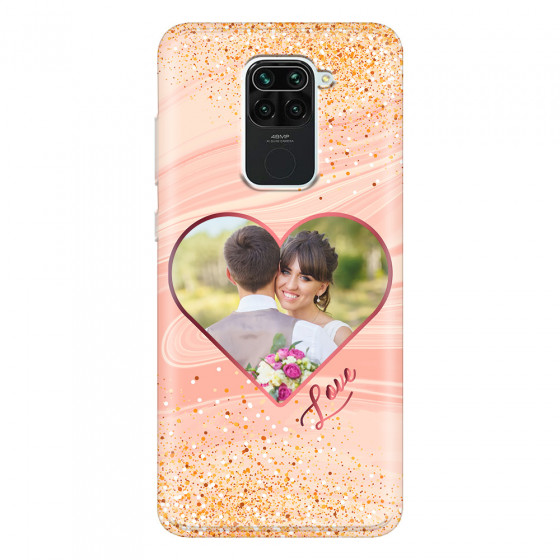 XIAOMI - Redmi Note 9 - Soft Clear Case - Glitter Love Heart Photo