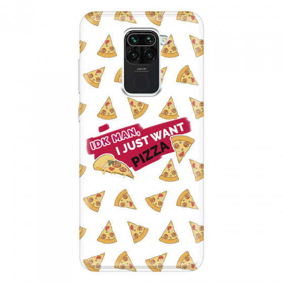 XIAOMI - Redmi Note 9 - Soft Clear Case - Want Pizza Men Phone Case