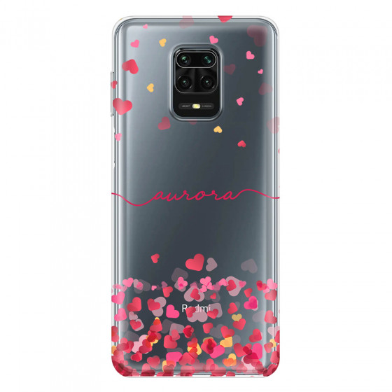 XIAOMI - Redmi Note 9 Pro / Note 9S - Soft Clear Case - Scattered Hearts