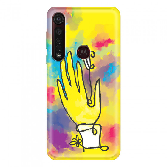 MOTOROLA by LENOVO - Moto G8 Plus - Soft Clear Case - Abstract Hand Paint