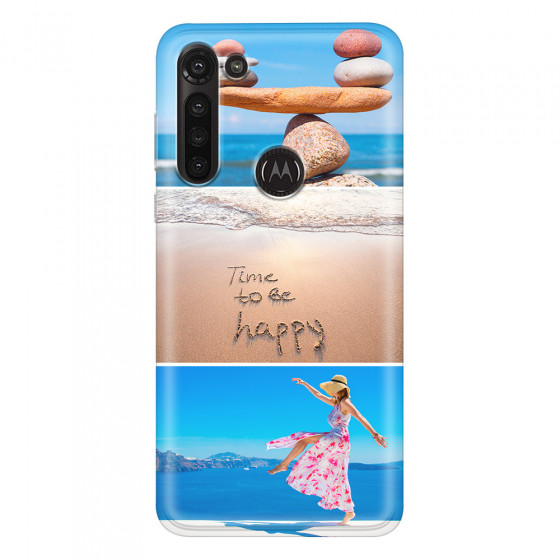 MOTOROLA by LENOVO - Moto G8 Power - Soft Clear Case - Collage of 3