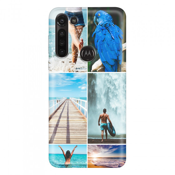 MOTOROLA by LENOVO - Moto G8 Power - Soft Clear Case - Collage of 6