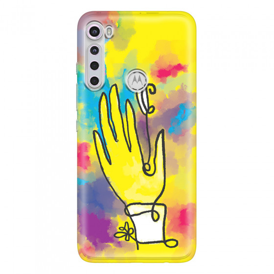 MOTOROLA by LENOVO - Moto One Fusion Plus - Soft Clear Case - Abstract Hand Paint