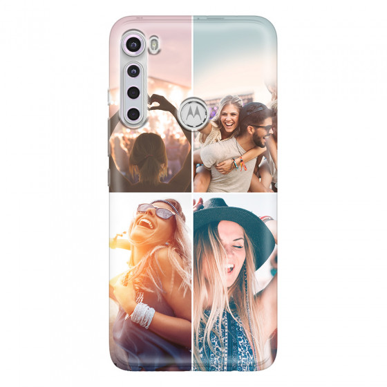 MOTOROLA by LENOVO - Moto One Fusion Plus - Soft Clear Case - Collage of 4
