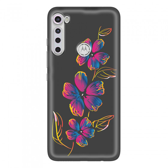 MOTOROLA by LENOVO - Moto One Fusion Plus - Soft Clear Case - Spring Flowers In The Dark