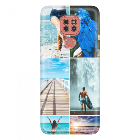 MOTOROLA by LENOVO - Moto G9 Play - Soft Clear Case - Collage of 6