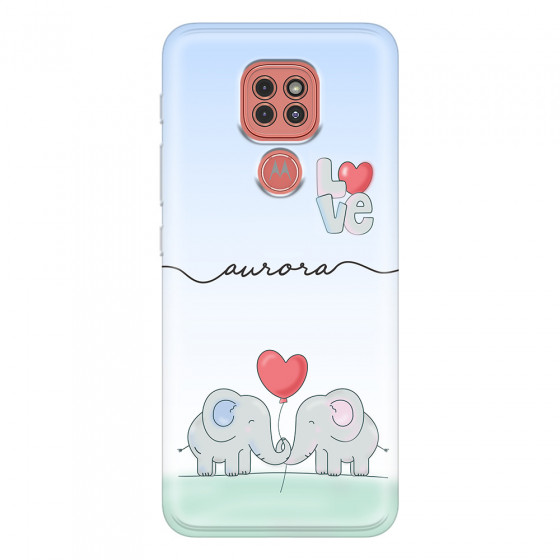 MOTOROLA by LENOVO - Moto G9 Play - Soft Clear Case - Elephants in Love
