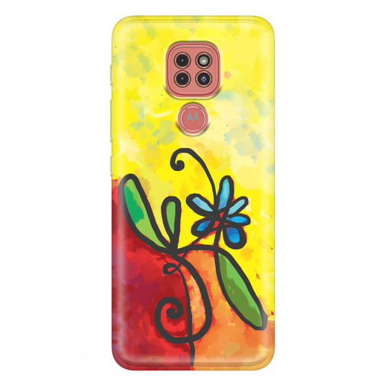 MOTOROLA by LENOVO - Moto G9 Play - Soft Clear Case - Flower in Picasso Style
