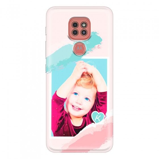 MOTOROLA by LENOVO - Moto G9 Play - Soft Clear Case - Kids Initial Photo