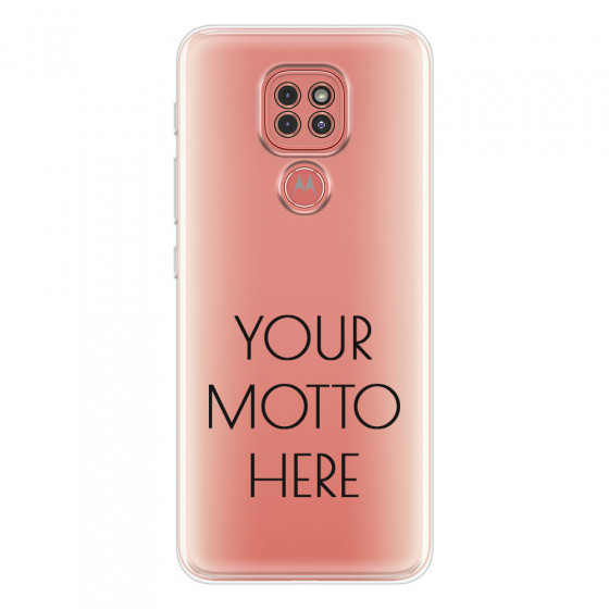 MOTOROLA by LENOVO - Moto G9 Play - Soft Clear Case - Your Motto Here II.