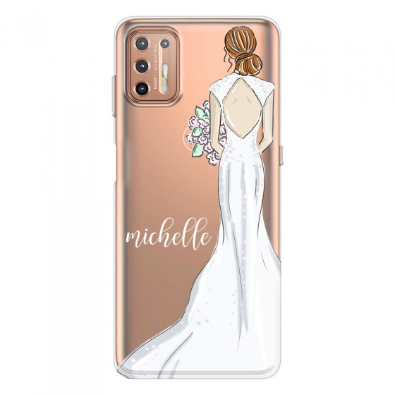 MOTOROLA by LENOVO - Moto G9 Plus - Soft Clear Case - Bride To Be Redhead