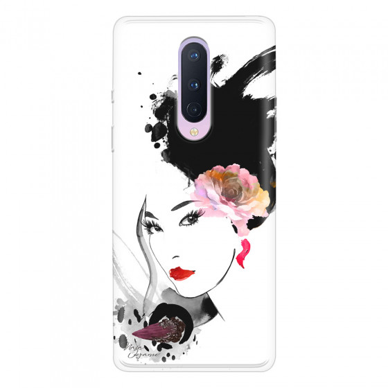 ONEPLUS - OnePlus 8 - Soft Clear Case - Black Beauty