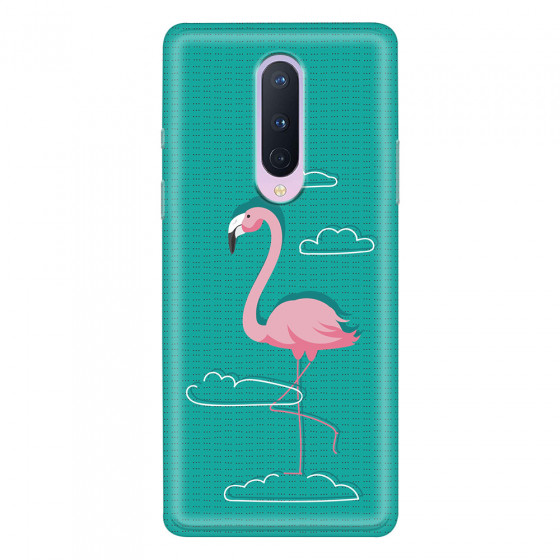 ONEPLUS - OnePlus 8 - Soft Clear Case - Cartoon Flamingo