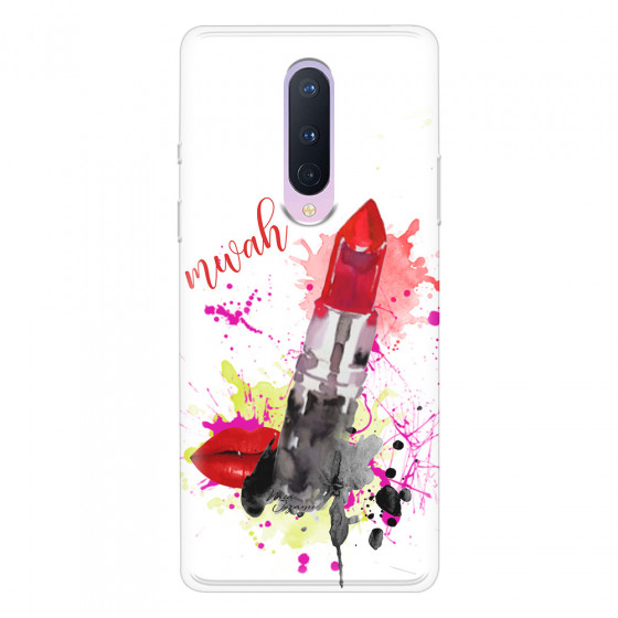 ONEPLUS - OnePlus 8 - Soft Clear Case - Lipstick