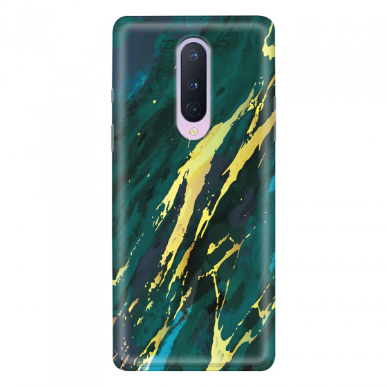 ONEPLUS - OnePlus 8 - Soft Clear Case - Marble Emerald Green