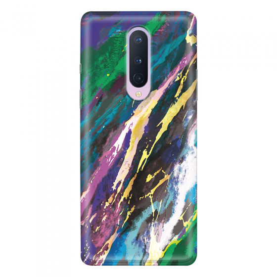 ONEPLUS - OnePlus 8 - Soft Clear Case - Marble Emerald Pearl