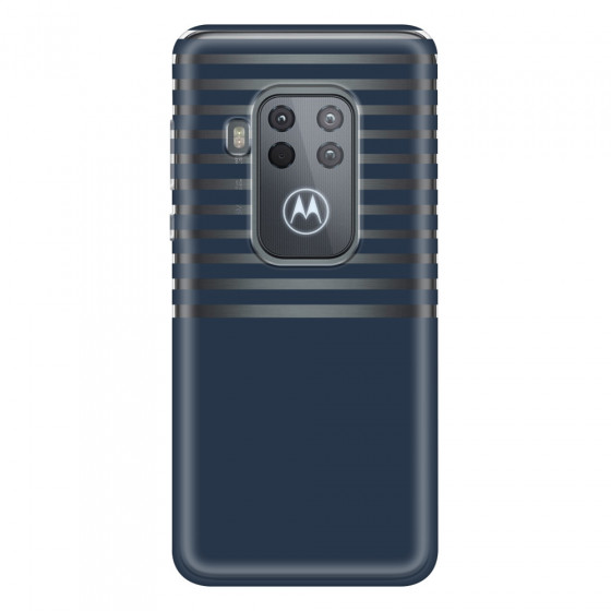 MOTOROLA by LENOVO - Moto One Zoom - Soft Clear Case - Life in Blue Stripes