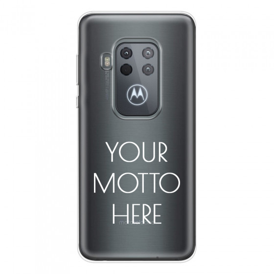MOTOROLA by LENOVO - Moto One Zoom - Soft Clear Case - Your Motto Here