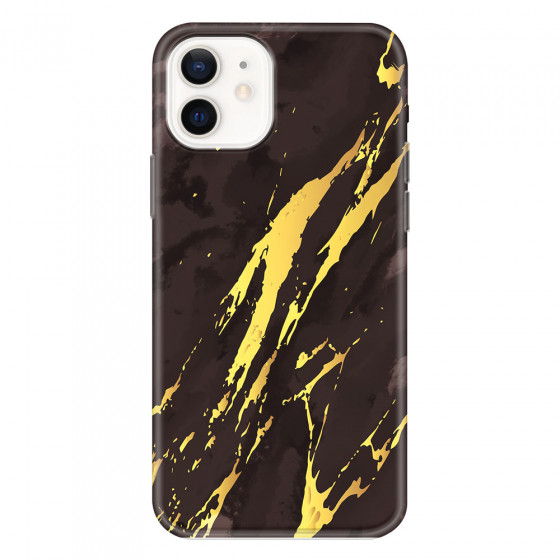 APPLE - iPhone 12 - Soft Clear Case - Marble Royal Black