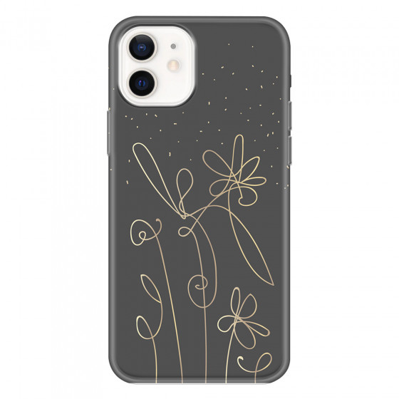 APPLE - iPhone 12 - Soft Clear Case - Midnight Flowers