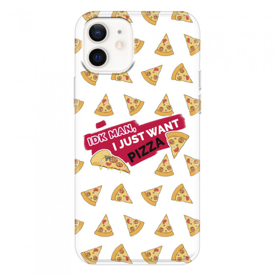 APPLE - iPhone 12 - Soft Clear Case - Want Pizza Men Phone Case