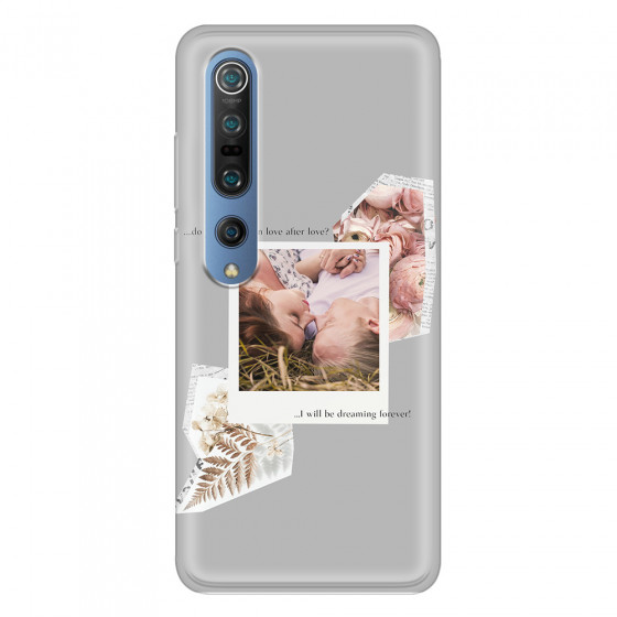 XIAOMI - Mi 10 Pro - Soft Clear Case - Vintage Grey Collage Phone Case