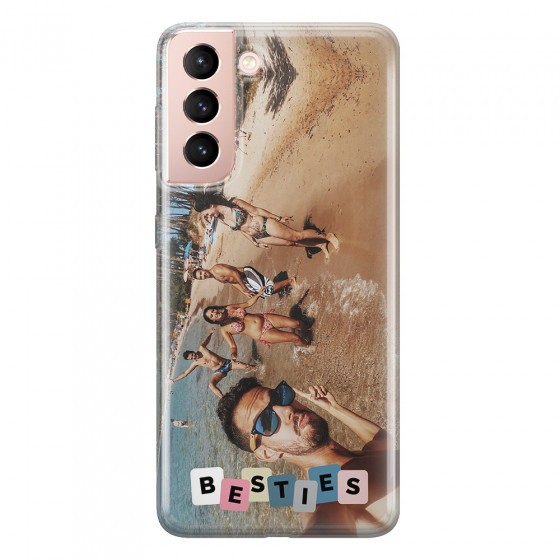 SAMSUNG - Galaxy S21 - Soft Clear Case - Besties Phone Case