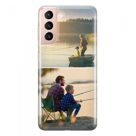 SAMSUNG - Galaxy S21 - Soft Clear Case - Collage of 2
